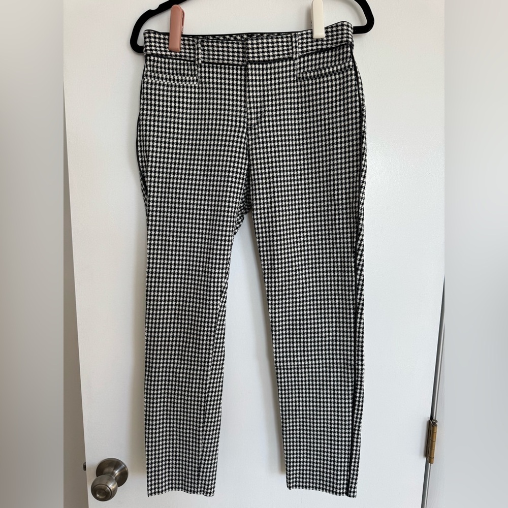 Banana Republic Sloan Black and White Houndstooth Dress Pants